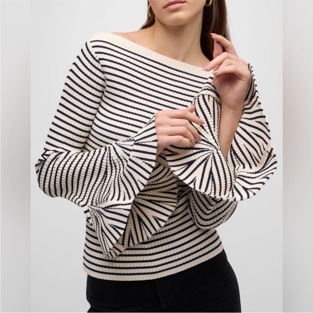 A.L.C. Aster Striped Long Sleeve Top NWT - Picture 1 of 13